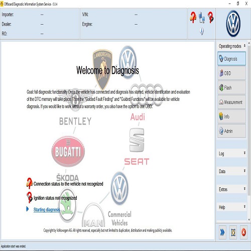 ODİS 7 Volkswagen Audi Seat Skoda Yetkili Arıza Tespit Programı