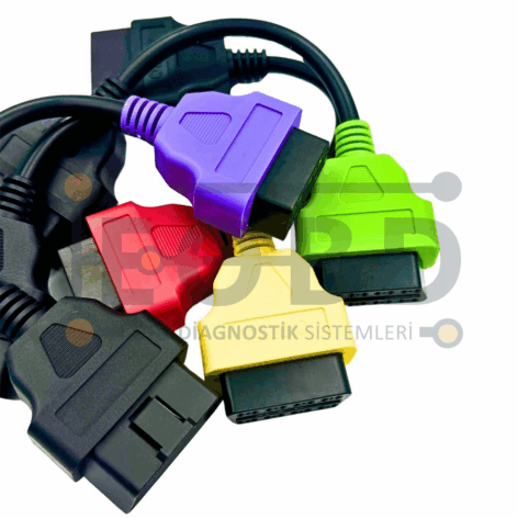 Fiat OBD 2 Kablo Adaptörleri 6’lı Kablo Seti - Alfa Romeo Jeep Multiecuscan - Görsel 2